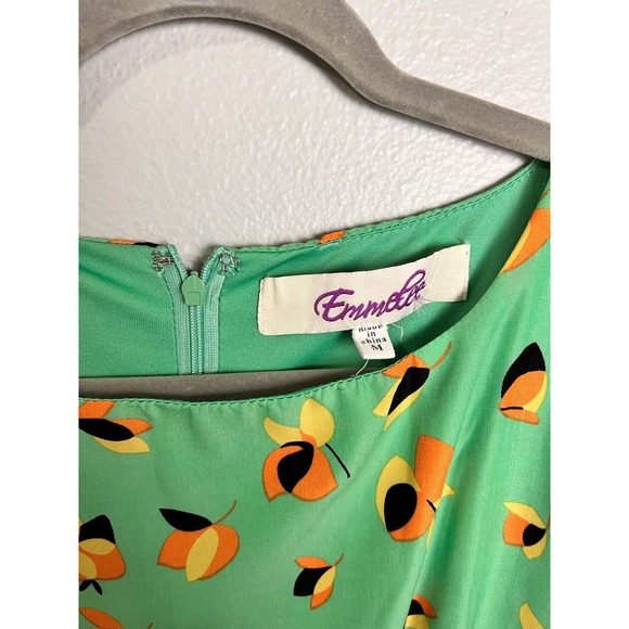 Emmelee Womens Green Short Cap Sleeve Round Neck Shift Dress Size Medium - Picture 4 of 8